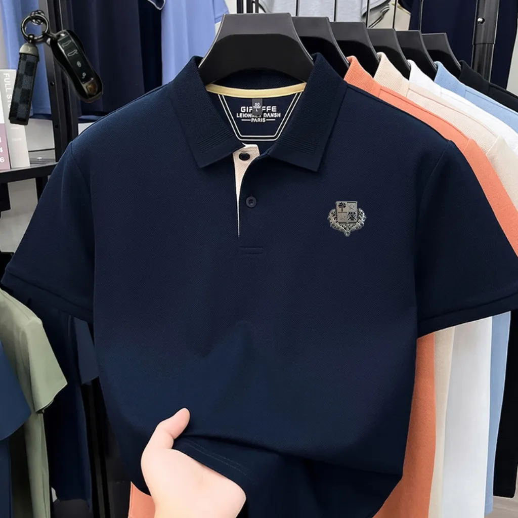 [LP]🎁Free BMW keychain🔑26 spring and summer high-quality men's lapel polo shirt short-sleeved, made of high-quality Xinjiang mercerized cotton fabric, 100% cotton, with breathable sweat-absorbent properties. It feels very delicate and textured, and all details are made of electroplated hardware LOGO on the chest, which embodies the three-dimensional sense. It is in line with the brand's consistent design style. A fashionable and tasteful T-shirt with excellent upper body effect. ️It can be worn casually or for business, and it can be worn alone without any problem! Sizes: M-4XL (maximum weight can be worn), please state your height and weight when placing an order.